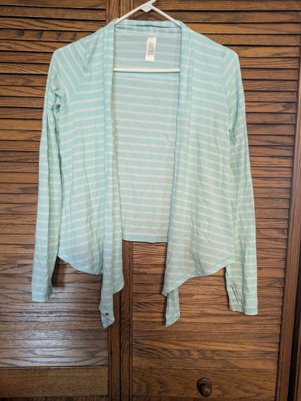 2 Ivivva By Lululemon, Purple, Mint Green & White Striped T Shirt Cardigans S 14